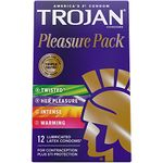 Trojan Condoms Pleasure Pack, Lubricated, 12 ct