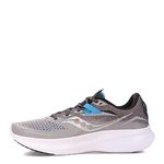 Saucony Men's Ride 15 Running Shoe, Alloy/Topaz, 11