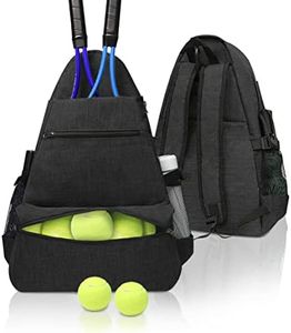 Tennis Backpack for Men Women,Tennis Rackets Bag to Carry Racquets of Racquetball, Squash,Badminton,Pickleball and Other Travel Sport Accessories (Black)