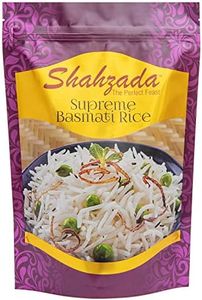 Shahzada Supreme Basmati Rice (02 Lbs.) – Extra Long Grain, Slender and Non-Sticky Grain for Ultimate Dining Experience, Non-GMO, Vegan, Gluten Free, Soy Free, No Cholesterol, Resealable Zip-Lock Bag – Extra Long Grain Basmati Rice 02 Pound Packing