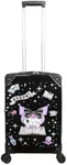 Bioworld Kuromi Black and Purple 20” Carry-On Suitcase With Wheels And Retractable Handle