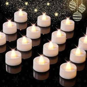 BEICHI 12-Pack Timer Tea Lights Candles Battery Operated, LED Tea Lights with Timer, Built-in 6 Hours Timer Flameless Tea Candles, Tea Lights Flickering Votive Candles 1.5'' D x 1.3'' H (Warm White)