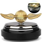 Car Solar Energy Golden Fidget Spinner Toy for Kids, Car Air Freshener Powered by Sunshine Spinning Top Anxiety Toy for Stress Relief, Desk Office Car Dashboard Decor, Gift for Men Boyfriend Friend