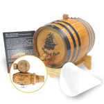 Engraved 2 Liter Charred American White Oak Aging Barrel (Pirate Ship Rum)