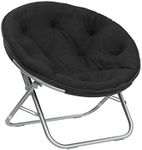 Urban Shop Faux Fur Saucer Chair, One Size, Black