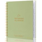 Nook Theory Comprehensive Linen Wedding Planner and Keepsake - Perfect for Newly Engaged Gift, Wedding Planning and Organizer Book for the Bride (Sage)