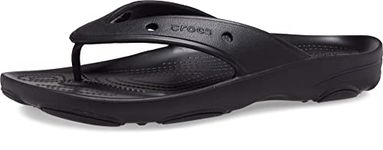 Crocs Unisex Classic All-terrain Flip Flop, Black, 9 UK