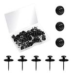 SAVITA 20pcs Picture Hangers Nails Double-Headed Wall Nails Pushpin Hook Hangers Decorative Push Pin Hooks for Home Classroom Office Study Room Drywall (Black)