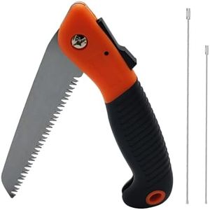 GTIWUNG Sierra de Mano Plegable, Serrucho de Poda Plegable, Árbol Sierra, Sierra de Jardín antideslizante, la mejor herramienta para camping, Caza, Supervivencia Gear,Naranja