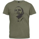 Old Glory Obama - Silhouette T-Shirt - Military Green - Medium