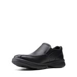 Clarks Collection Men's Bradley Step Loafer, Black Tumbled Leather, 10.5 Wide US