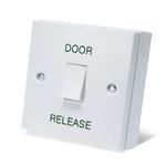 SecureMyDoor DOOR RELEASE Button - White Gloss Plastic Press to Exit Switch - Perfect for Access Control Systems in Commercial & Residential Buildings - Surface Mount Design