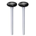 sourcing map 2pcs 1.8" Nylon Garage Door Rollers for 2" Garage Track, 6.5" Long Stem Quiet Garage Door Wheels, 6200zz Precision Bearing 8 Balls, Black