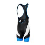 FDX Cycling Bib Shorts Men’s - 3D Padded Bicycle Tights with Mesh Straps, Zip Pocket, Anti-Chafe Leg Grippers - Breathable Summer Cycle Apparel - Excellent Performance and Better Fit (Blk/Blue-L)