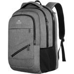 MATEIN Laptop Backpack, 17 Inch College Backpack for High School, Large Travel Rucksack Water Resistant Laptop Bag Business Work, Anti Theft TSA Rucksack for Men Women, Grey