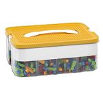 POSHIGE Stackable Toys Organizer Storage Case, Stackable Storage Container with 16 Big Compartments, Storage Box Compatible with Lego Storage Organizer, Calico Critter, Hot Wheels, Mini Toy Figures