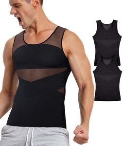 TAILONG Men's Compression Shirt for Body Shaper Slimming Vest Tight Tummy Underwear Tank Top