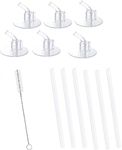 13 Pieces Silicone Thermos Kids Replacement Straw Set for 12 Ounce funtainer Bottle，Clear,Thermos/Frozen