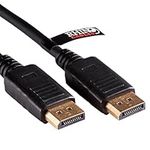 rhinocables Display Port to Displayport Cable, DP to DP cable with Secure Gold-plated Locking Connectors, Standard Lead for Gaming Monitor, HDTV, PC, and Graphics Card (1m)