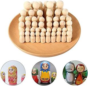 50PCS Peg Dolls Wooden Peg People, Unfinished People Family Kits 65mm 55mm 43mm 35mm Doll Bodies Natural Unpainted Graffiti Toy for Kids Hand Made DIY Creative Painting Crafts