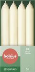 Bolsius Tapered Dinner Candles - Ivory - 8-Pack - 17 cm - Long Burning Time of 5 Hours - Unscented - Includes Natural Vegan Wax - Without Palm Oil