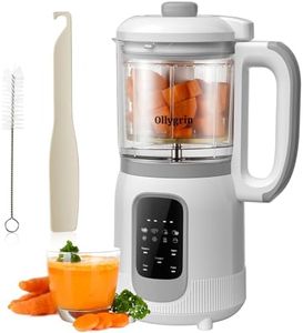 Ollygrin Baby Food Maker Steamer and Blender Baby Food Processor Puree Machine Baby Steamer Blender Food Processor One Step Baby Food Maker Chopper Grinder Auto Cooking Grinding Touch Screen White