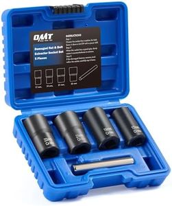 Orion Motor Tech Twist Socket Tool Set, 1/2" Drive 5pc Nut and Bolt Extractor Set, Rounded Bolt & Stripped Lug Nut Remover Tool Kit