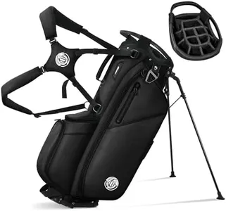 Shopsource 14 Way Golf Stand Bag, Lightweight Golf Bag with Stand for Men Women, Standing Golf Club Bags with Padded Ergonomic Double Strap, Full Length Dividers, Multiple Pockets, Rain Hood