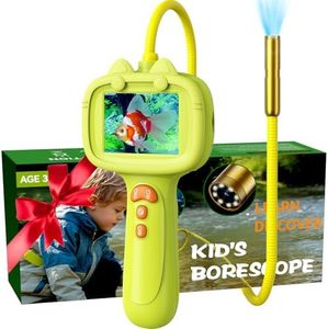 Kids Borescope with Light - Educational STEM Science Exploration Toy Kit | Inspiring Gifts for Boys & Girls Ages 3~12 | Perfect for Camping, Nature Activities, Birthday (Green)