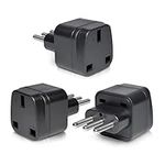 3-Pack UK to Italy Plug Adapter,SHUOMAO UK to 3 Pin Italy Travel Adaptor,UK to Italian Converter Power Adapter for Italy,Chile,Maldives,San Marino and more Type L Plug