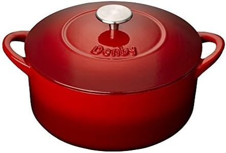Denby 193043771 Pomegranate Cast Iron 24Cm Round Casserole, 24 cm