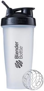 BlenderBottle Classic Loop Top Shaker Bottle, Clear/Black/Black, 28-Ounce Loop Top