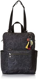 Sakroots Women's Eco-Twill Loyola Convertible Backpack, Black Spirit Desert, One Size