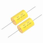 sourcing map 2Pcs 6.8uf Frequency Divider Capacitor, 250V Axial Audio Speaker Crossover MKP Film Capacitor