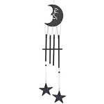 Dawhud Direct 24" H Moon and Stars Wind Chimes for Outside Unique Stars and Moon Windchimes for Outdoor Decoration Garden Decor Moon and Stars are for Women, Mom, Grandma, Unisex