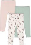 Gerber Baby Girl's Toddler Multi-Pack Premium Leggings, Small Floral, 18 Months