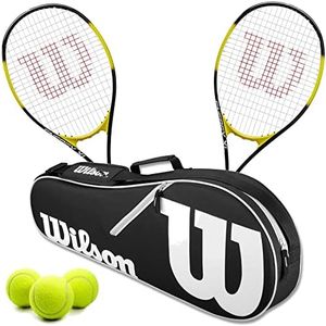 Wilson Energy XL Doubles Tennis Racquet Bundle w (1) Navy Advantage II Tennis Bag and (3) Tennis Balls