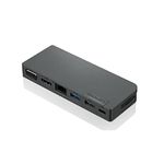 Lenovo Powered USB-C Travel Hub - for Notebook - USB Type C - 3 X USB Ports - 1 X USB 2.0 - Network (RJ-45) - HDMI - VGA - Wired