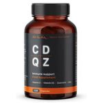 CDQZ - Quercetin, Zinc, Vitamin C, Vitamin D3 - Immune Support - 120 Capsules - Plastic-Free compostable Plant-Based Packaging