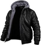 CREATMO US Men Leather Jacket with 