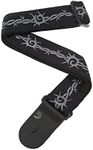 D'Addario Accessories Guitar Strap - Guitar Accessories - Electric Guitar Strap, Acoustic Guitar Strap, Acoustic Electric Guitar Strap & Bass Guitar Strap - Woven - Barbed Wire, STANDARD (50F04)