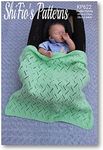 Knitting Pattern for Babies Blanket in Double Knitting, Baby Afghan Blanket Pattern, Baby Knitting Pattern, Baby Car Seat Blanket Pattern Double Knitting Yarn, DK, KP622