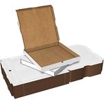 White Pizza Boxes by HTTP - 18 x 18 Pizza Box Size, Corrugated, Kraft – 50 Pack