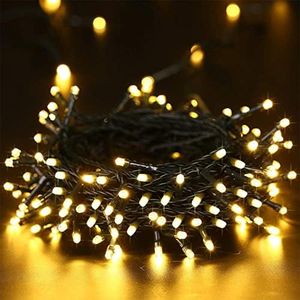 PhilzOps Noël Décoration Guirlande Lumineuse, 10M 100 LED Lumières de Noël Intérieur à Piles 8 Modes Etanche Guirlande Sapin de Noë pour Extérieur Jardin Mariage Anniversaire Maison Fête, Blanc Chaud