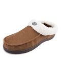 Dickies Men's Open and Closed Back Memory Foam Slippers With Indoor/Outdoor Sole, Brown Corduroy, L