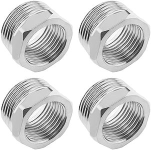 eMagTech 4Pcs 3/4 Male to 1/2 Female Connector Water Pipe Reducer Fittings Thread Reducer Accessories for Pipes Radiators Water Tanks Sanitary Facilities BSP Thread