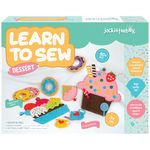 jackinthebox Learn to Sew, Dessert Theme Kids Sewing kit has 9 Sewing Crafts, Makes an Ideal Sewing kit for Kids Ages 7 8 9 10,Best Felt has prePunched Holes & Easy-to-Follow Instructions