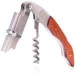 H&S Waiters Corkscrew Wine Bottle Opener Professional Stainless Steel Wood Handle Foil Cutter - Waiter Friend Corkscrew - Wine Opener Corkscrew - Cork Screws for Wine Bottles - Wooden Wine Opener