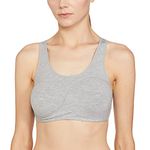 Marks & Spencer Stretch Cotton Wire Free Marks and Spencer Women's Bra Bralette (T33_7161_Grey Marl_XXL)