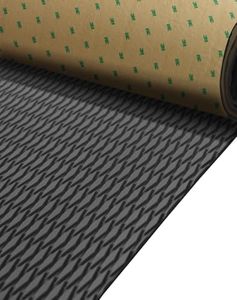 Hjdeck Eva Foam Boat Floor Mat 94.5"x45.2" Small Diamond, Non-Slip Cuttable DIY EVA Deck Flooring with 3M Self-Adhesive Backing for Pontoon Jon Boat Yacht Motorboat Jet Ski Golf Cart Trailer